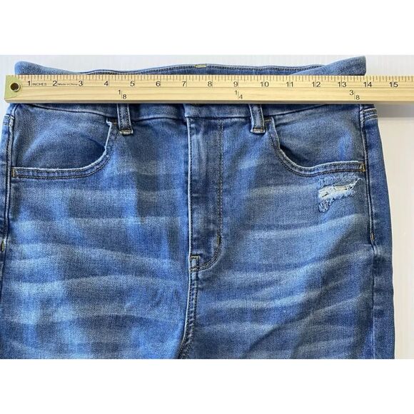 American Eagle Womens Curvy Super Hi Rise Jeggings Crop Jeans Sz 10 (28x26) - Picture 5 of 11